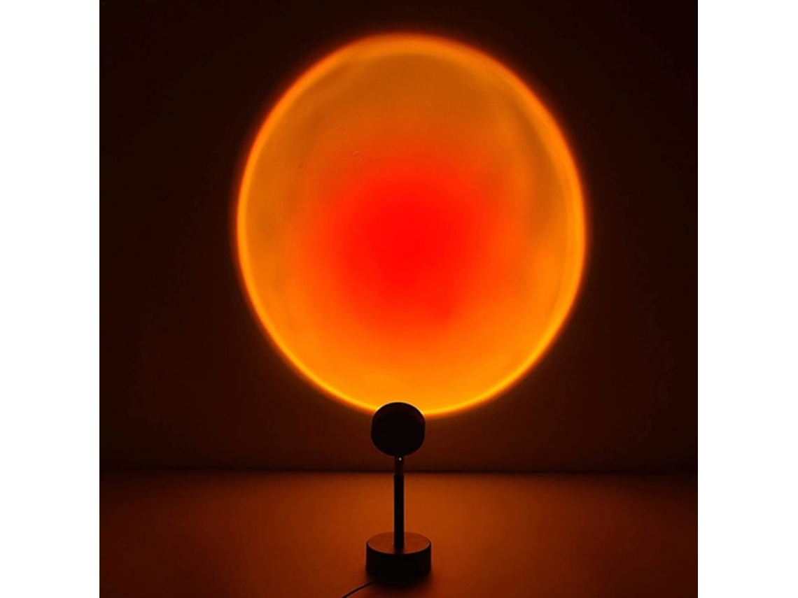 Luminária de Chão com Projeção Led, Efeito Pôr do Sol Vermelho, Iluminação Ambiente e Luz Noturna BRILVIBERA