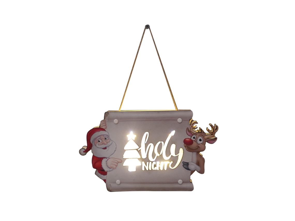Luz Led Placa Porta Festas Natal Decorativa Iluminação