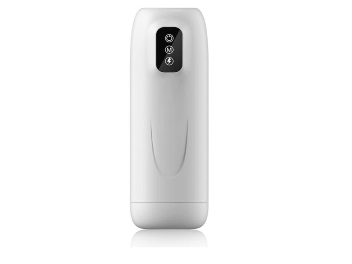 Masturbador Masculino Automático com 7 Modos de Impulso Poderosos para Estimulação, À Prova D'Água, Branco