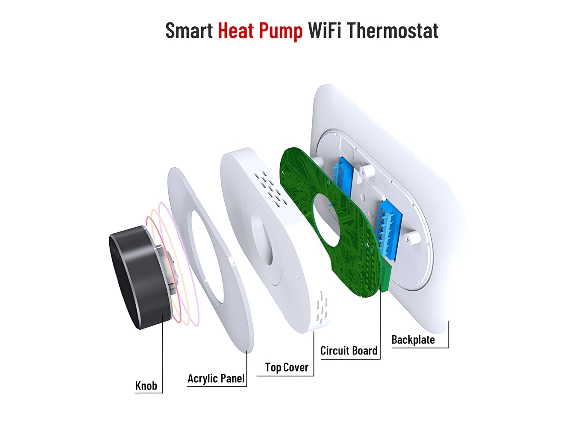 Termostato Inteligente Laxiscreed Com Wifi Para Controlo De Temperatura Em Casa, Compatível Com Bombas De Calor