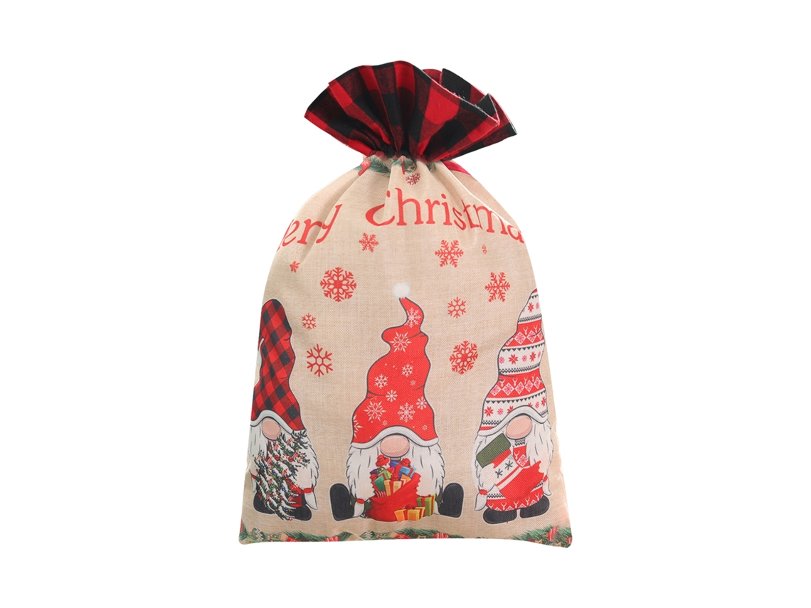 Check Decorativo Natal Linho Embalagem Portátil