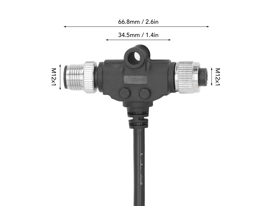 Laxiscreed Conector M12 4 Pinos À Prova De Água Ip67 Com Cabo De 1 Metro