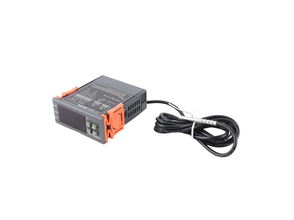 Regulador de Temperatura Digital Stc 8080a+ Termostato de Geladeira 220v com Sensor Ntc e Descongelamento Automático