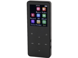 Reprodutor de MP3/MP4, Bluetooth portátil, tela, alto-falante FM, sistema de som HiFi integrado, tela sensível ao toque de 1,8 polegadas, com rádio.