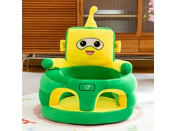 Cadeira De Apoio Para Bebé Eifson Sofá De Peluche Com Design De Robô E Base Antiderrapante - Verde