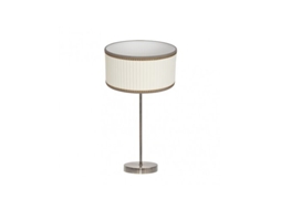 Alto Soprano Candeeiro De Mesa 1xe27 Couro/bege 60x30x30 Cm Fabrilamp