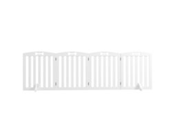 Barreira de segurança para cães, portão dobrável para cães de 207,5 cm com pés removíveis para escadas, corredores, branco