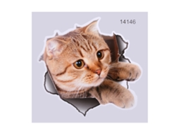 Decal De Parede 3d Animal Decorativo À Prova Dágua