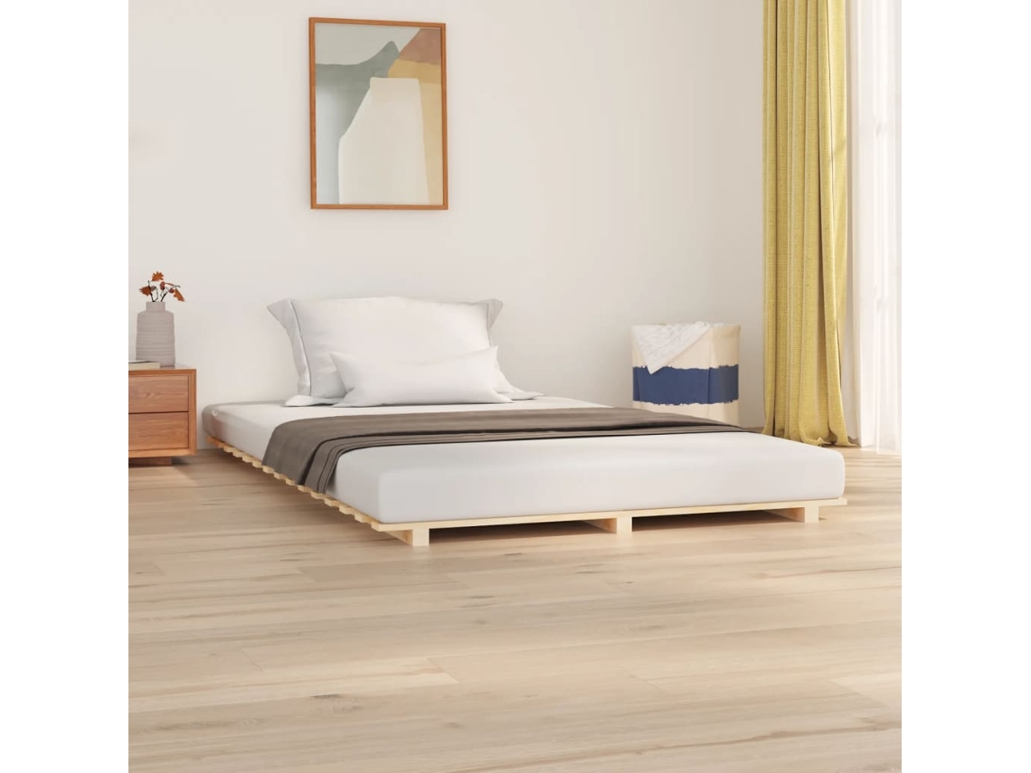 Vidaxl Estrutura De Cama 120x190 Cm Pinho Maciço