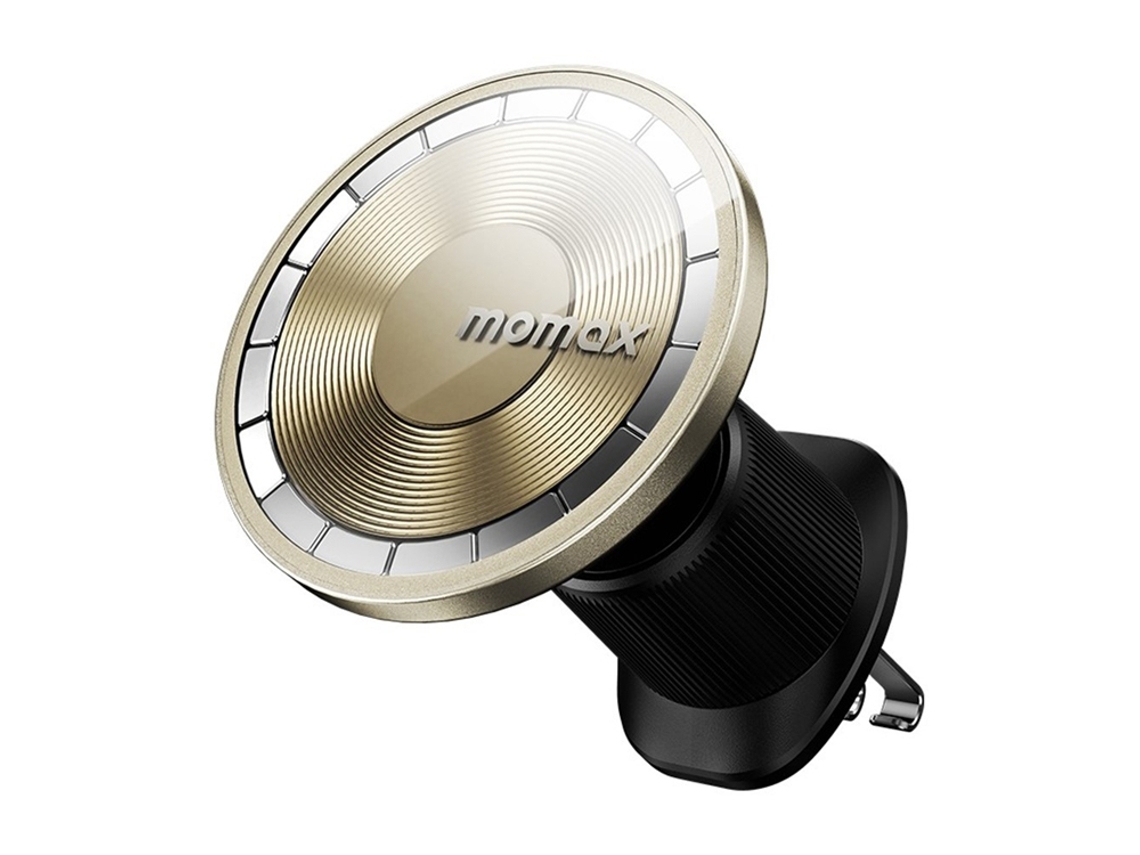Carregador Sem Fio Magnético Para Carro Momax Com Suporte Para Saída De Ar - Preto