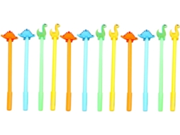 Conjunto De 12 Canetas Em Gel Nuobesty Com Desenhos Dinossauros.