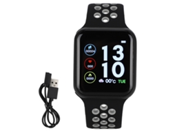 Pulseira Inteligente Esportiva F8 Preto Cinza: Monitora Frequência Cardíaca e Pressão Arterial. EOOCOO