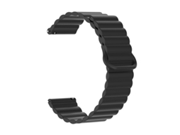 Pulseira de silicone com data magnética, compatível com relógios Huawei GT6, GT5 e Samsung Galaxy, 22 mm, branca.