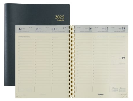 Calendário de Livro BREPOLS Timing 2025 Preto