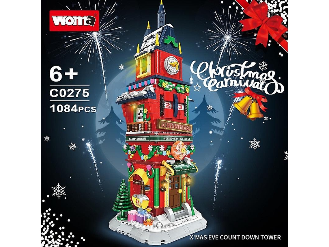 Rvore De Natal Papai Noel Renas Natal Meia Casa Torre Blocos De Construo Cidade Inverno Casa Natal Carro Modelo Brinquedos Presentes Hengjian