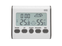 Reloj Termómetro Higrómetro Digital para Dormitorio, Residencia Y Oficina Con Tiempo, Temperatura Y Humedad