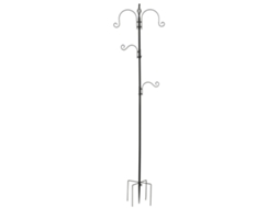 Comedouro de Pássaros Decorativo Estação de Alimentação Aves Selvagens, 4 Ganchos 54,5x54,5x208cm, Preto Ge