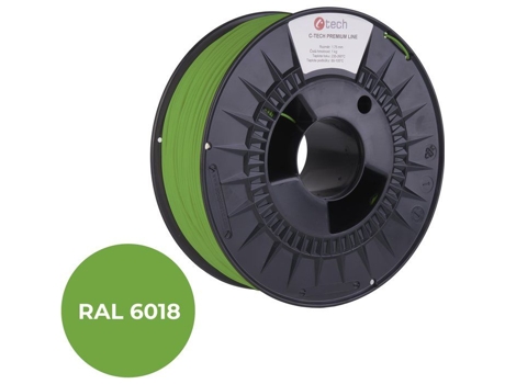 Filamento C Tech Linha Premium Petg Verde Amarelo Ral6018
