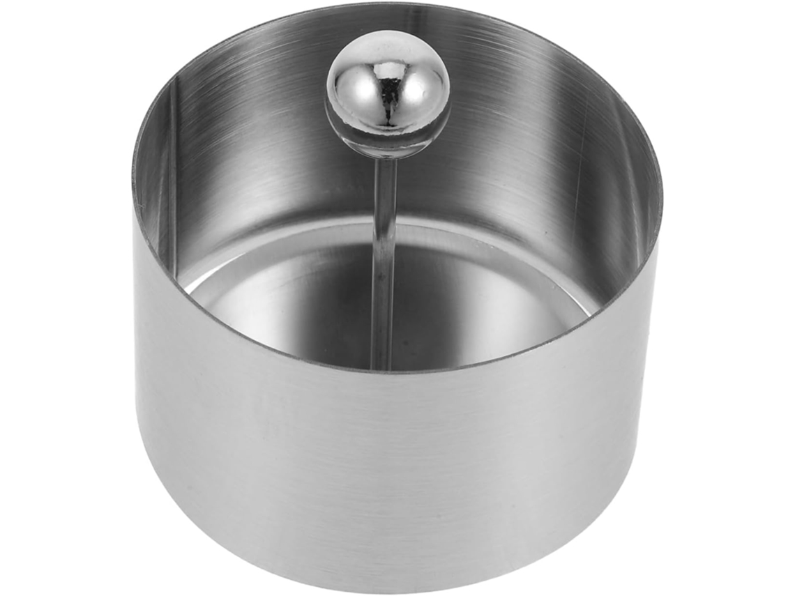 Formato redondo em aço inoxidável para tampos de mesa e recipientes frios.