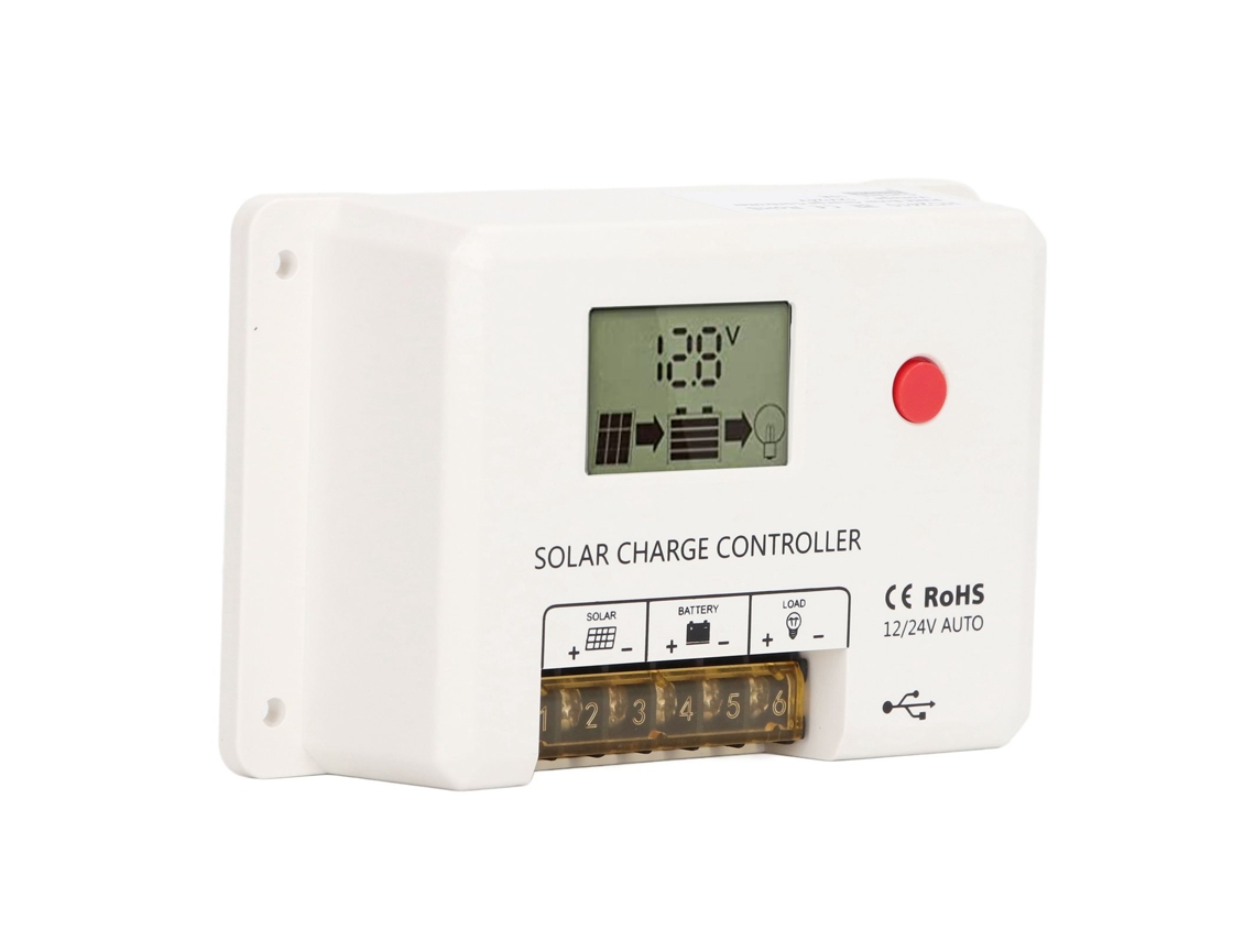 Controlador De Carga Solar Pwm Laxiscreed Com Chip De Alta Velocidade De 32 Bits E Display Lcd