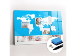 Quadro Magnético Mapa De Contorno De Países Para O Corredor Espelharte (90x60 Cm)