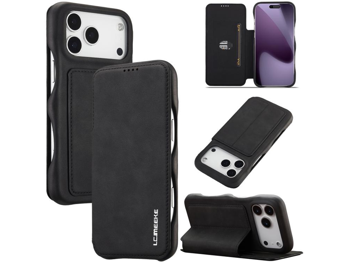 Capa De Couro Para Iphone 17 Pro Max Lc.imeeke Hon Ancient Series Flip