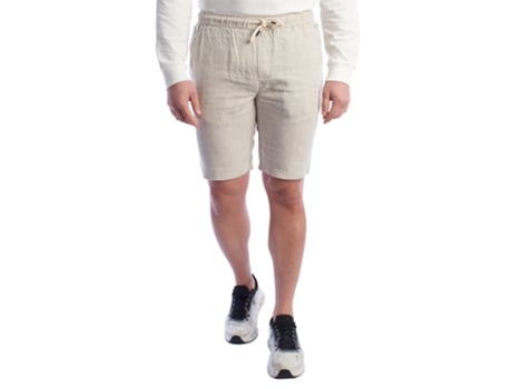 Bermuda Cordão De Homem Inmyhood Linho Bege (xl)