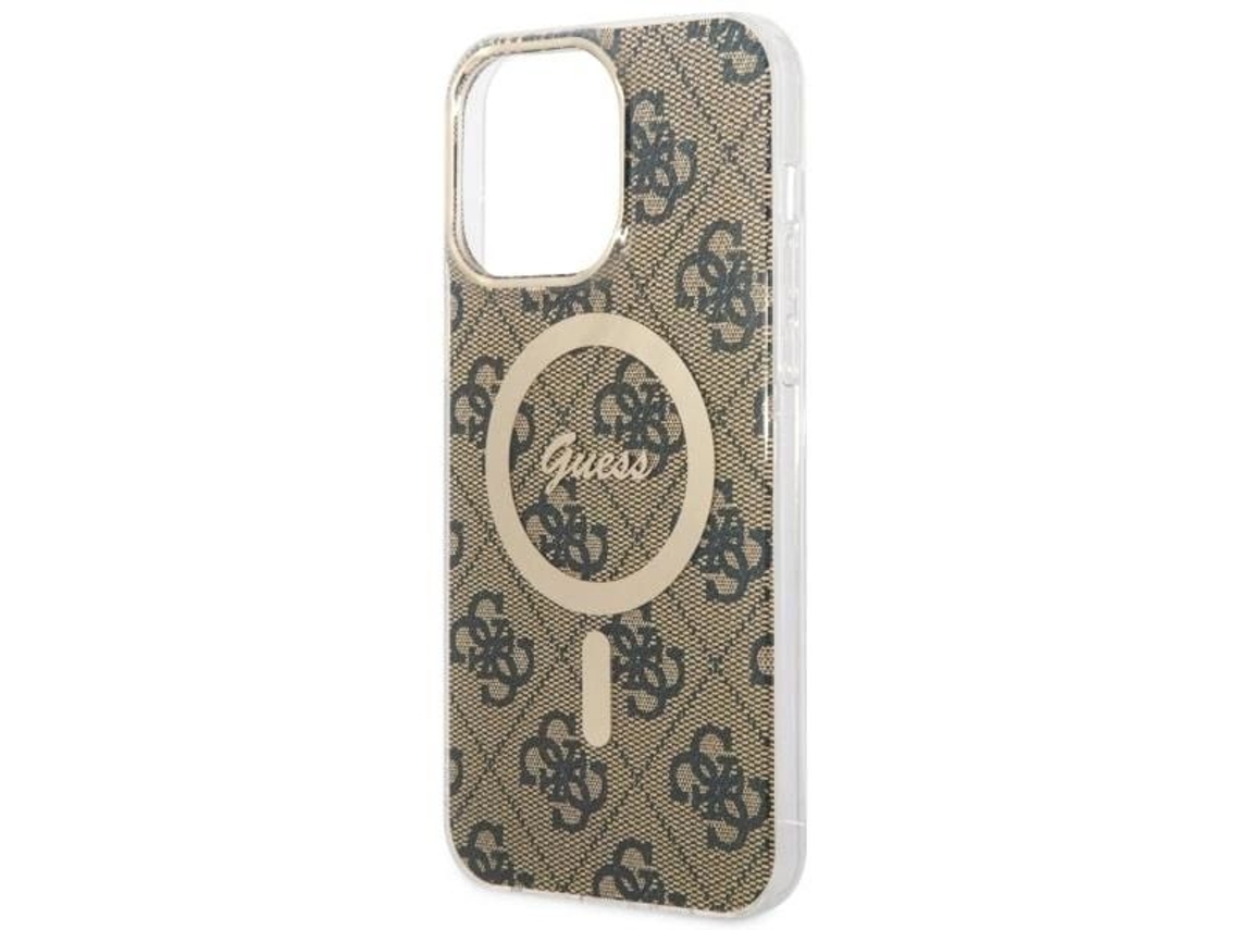 Capa Magsafe para iPhone 14 Pro Max GUESS Castanho