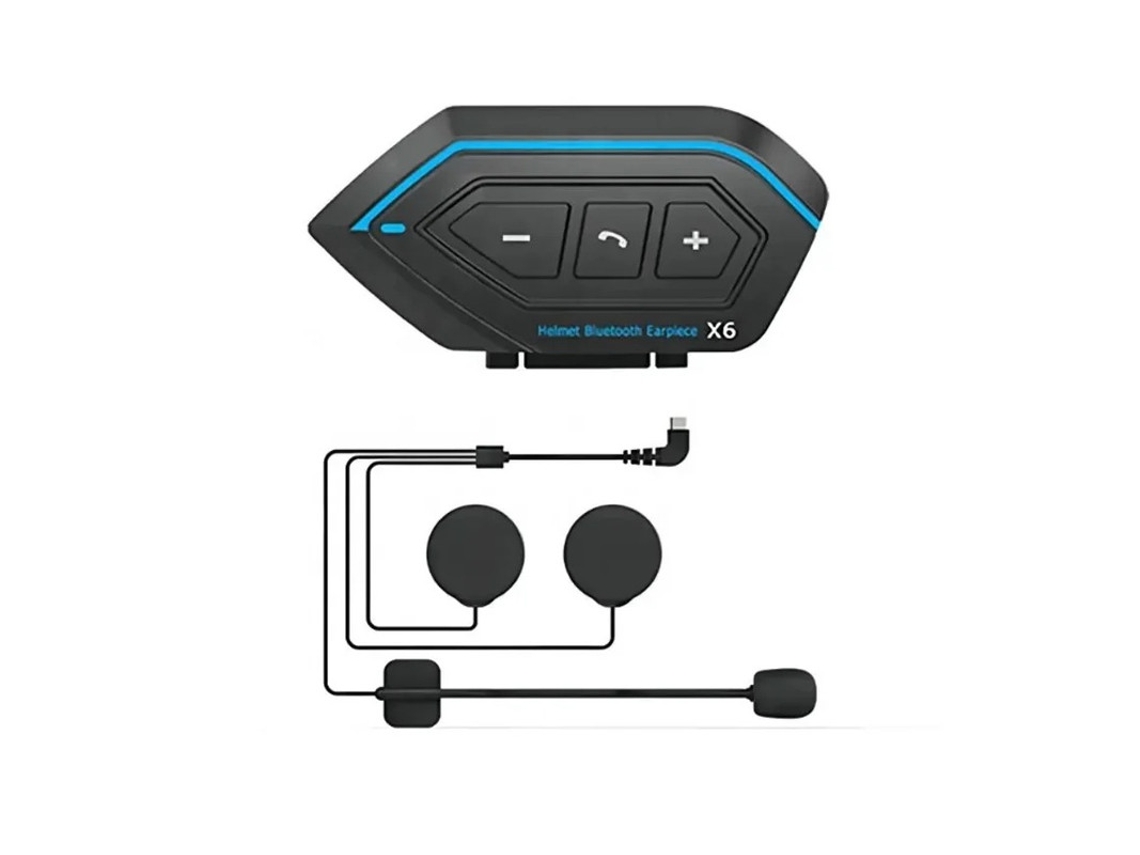 Intercomunicador Capacete Para Moto Yizhood X6 Preto