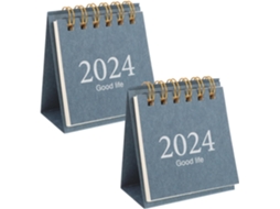 Conjunto De 2 Calendários Mesa Pequenos Com Suportes Resistentes.
