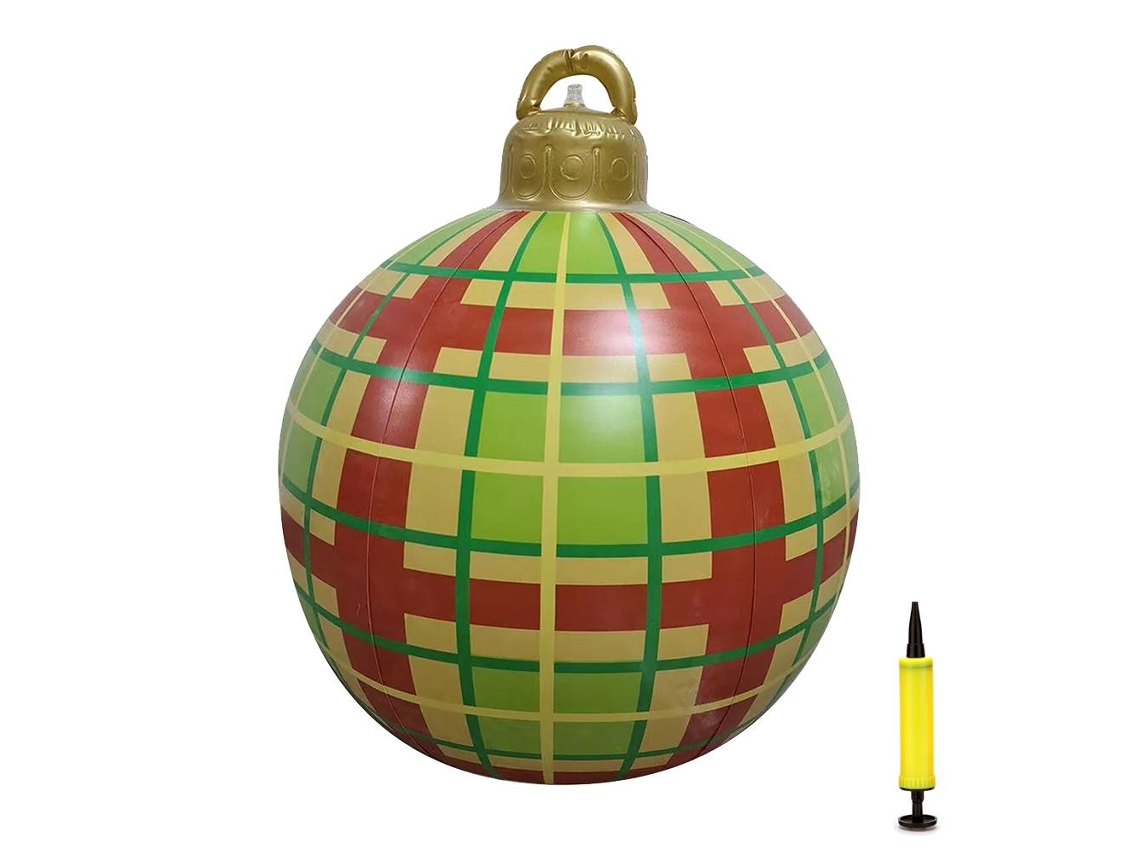 Bola De Natal Inflável Pvc 23.6 Polegadas Decorativa Para Natal