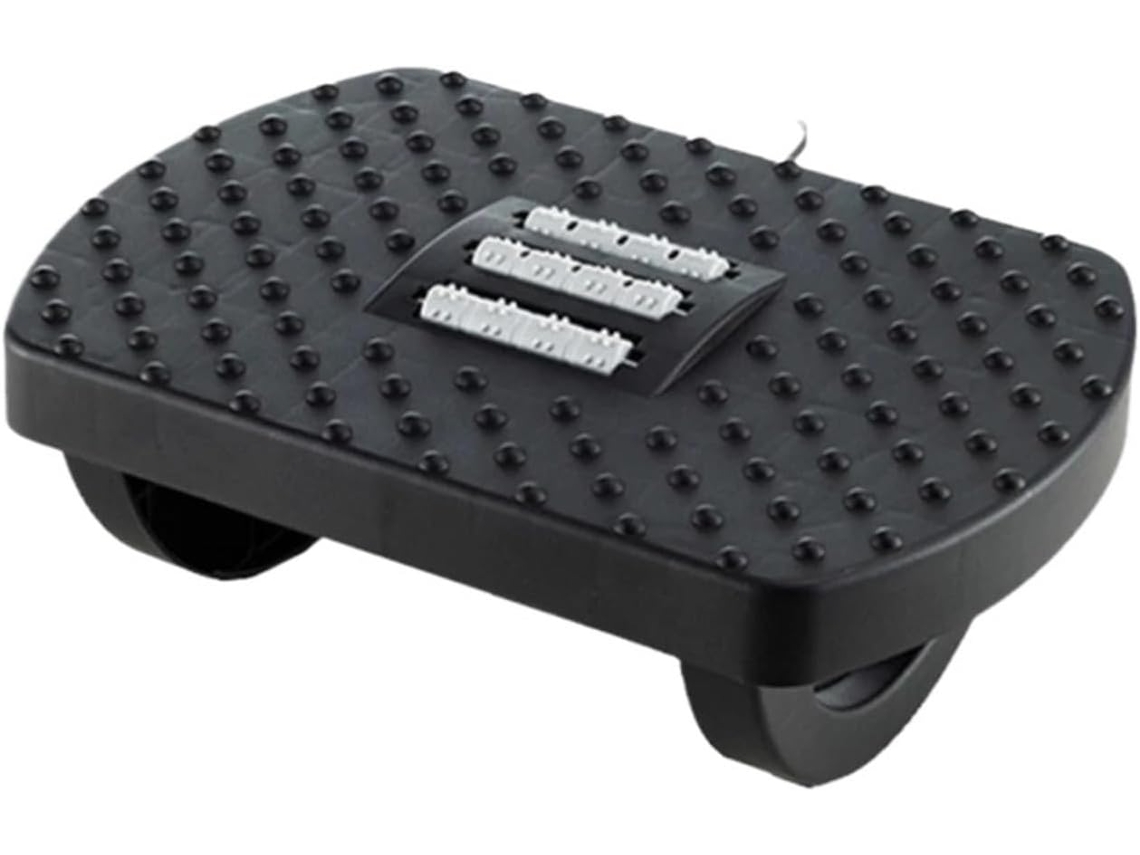 Apoio Pés Escritório Antiderrapante Função Massagem Vibração Preto 33x23, 5x12cm 12cm