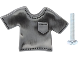 Conjunto De Puxadores Para Guarda Roupa E Gavetas Homsfou Em Liga Zinco Escovado Acetinado Quarto Infantil, Cinza