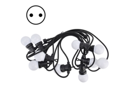 G50 Cordão de Luzes 5m 10led Lâmpada Bola Branca Lâmpada Decorativa Exterior Jardim Luz Quente Plugue Ue 100, 240v 1.4 BRILVIBERA