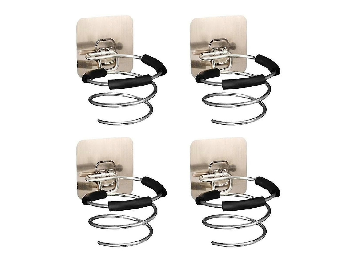 Conjunto de 4 Suportes Espirais Parede para Secador Cabelo Organizador Ferramentas Cabeleireiro Sup Orte GOKOCO