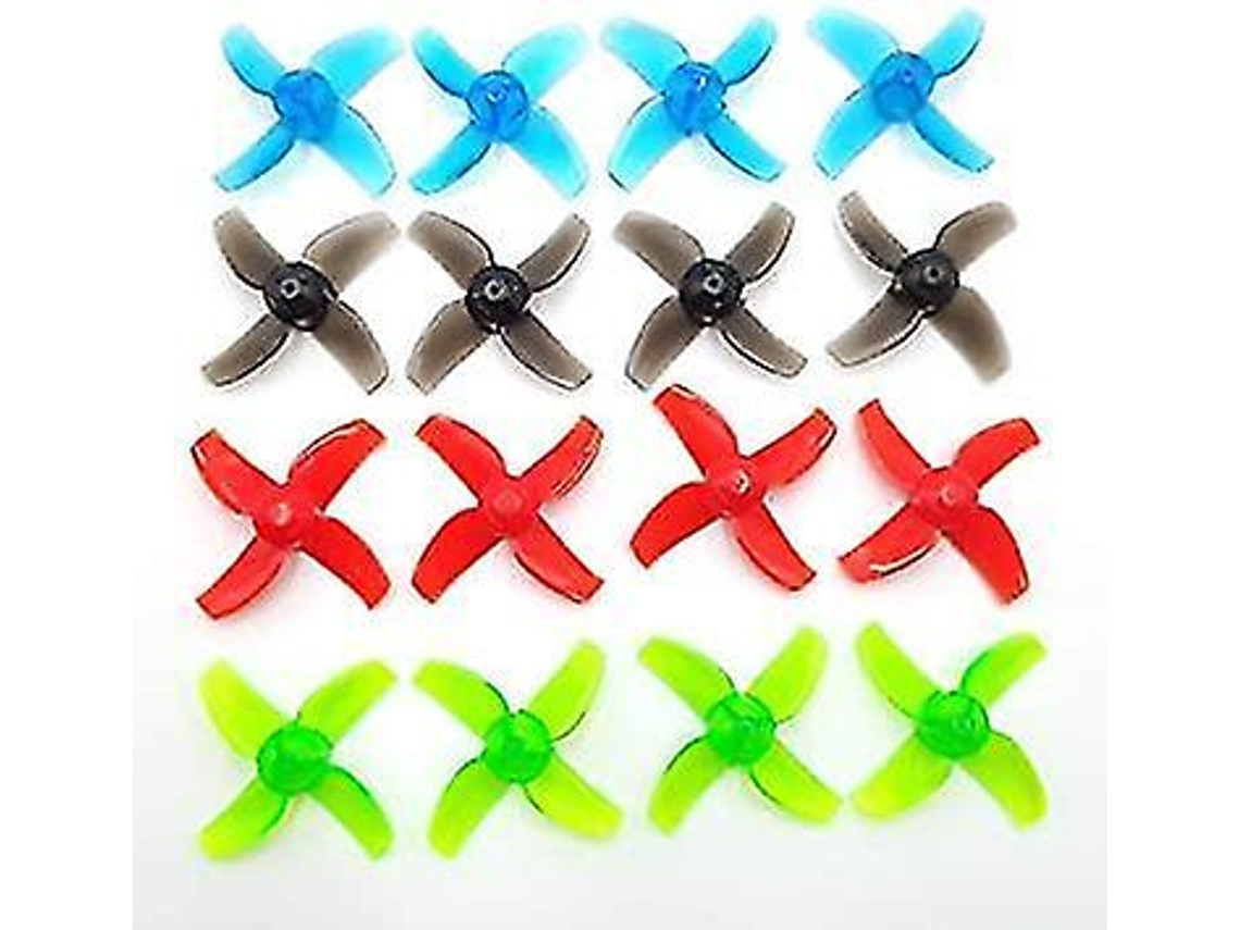 16 Peças De Hélices De 4 Pás De 40 Mm Com Eixo De 1,0 Mm Para Drone R7 Minúsculo Slowmoose