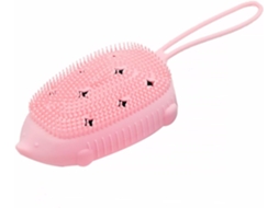 Escova De Banho Silicone Dupla Face Mikinona Para Esfoliação E Massagem Da Pele, Com Gancho Para Pendurar, Adequada Para