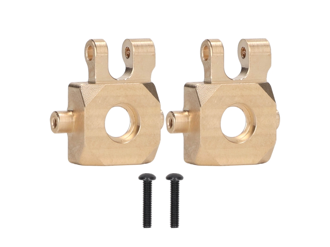 2pcs Copos De Direção Em Latão Dourado Blocos De Direção Peças De Upgrade Para Carro Rc Traxxas 1/18 Trx4m
