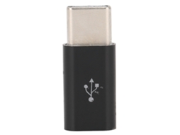 Aetheria adaptador de Transferência Micro Usb para Type c Plug And Play Carregamento Rápido Abs Preto