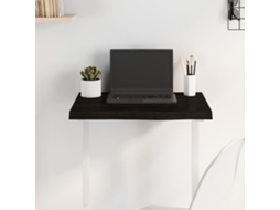 Vidaxl Tampo De Mesa 60x40x(2-4) Cm Carvalho Tratado Castanho-escuro