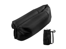 Sofá Inflável Portátil para Camping Preto