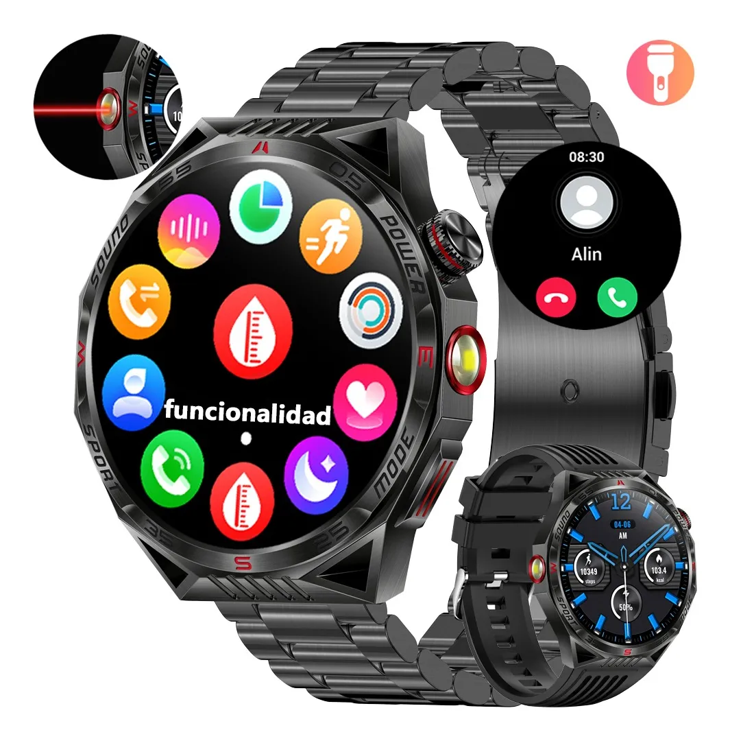 Relógio inteligente masculino Vayotoy com ponteiro laser Bluetooth