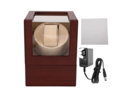 Caixa de Enrolamento de Relógio Automático com Motor Silencioso Armazenamento Display Madeira Mdf