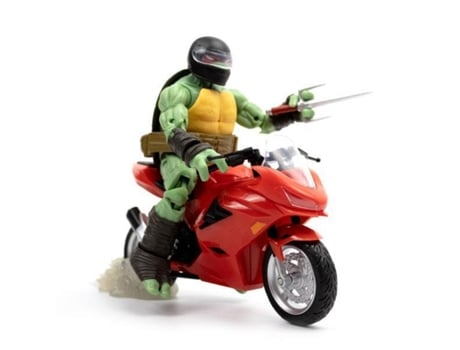 Figura Raphael With Motorcycle Mutants Bst Axn Tartarugas Ninja 13 Cm