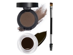 Kit De Polvo Para Cejas 2 En 1 Con Plantilla Y Brochas Impermeable Para Maquillaje 05