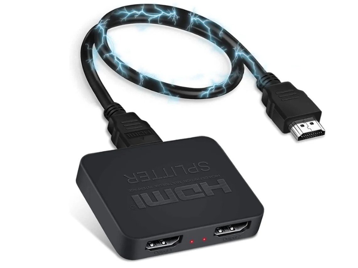 Divisor Hdmi 4k 60hz Divisor Hdmi 2.0 Para Monitores Duplos Preto Bestvite