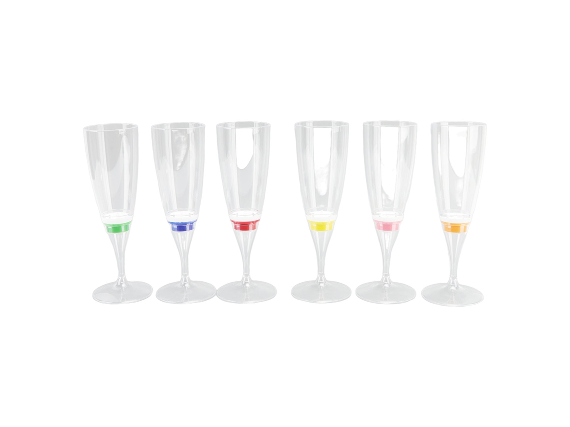 Rebe-6 Pcs Vasos De Cóctel Led Luminosos Set De Copas De Champán Creativas Para Ktv Vinos