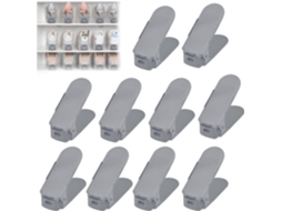 Zapatero De 10 Piezas Con Altura Regulable – Gris