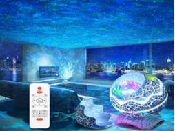 Lurelia Projetor Galáxia Com Coluna Bluetooth, Controle Remoto, RGB, Led, Céu Estrelado, Som Integrado Branco Versão 2