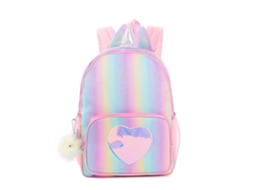 Mochila Infantil Unicórnio de Grande Capacidade Venalisa Rainbow para Meninas BRILVIBERA